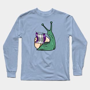 Pride Snail - Graysexual Long Sleeve T-Shirt